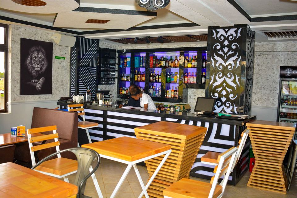The bar and VIP lounge