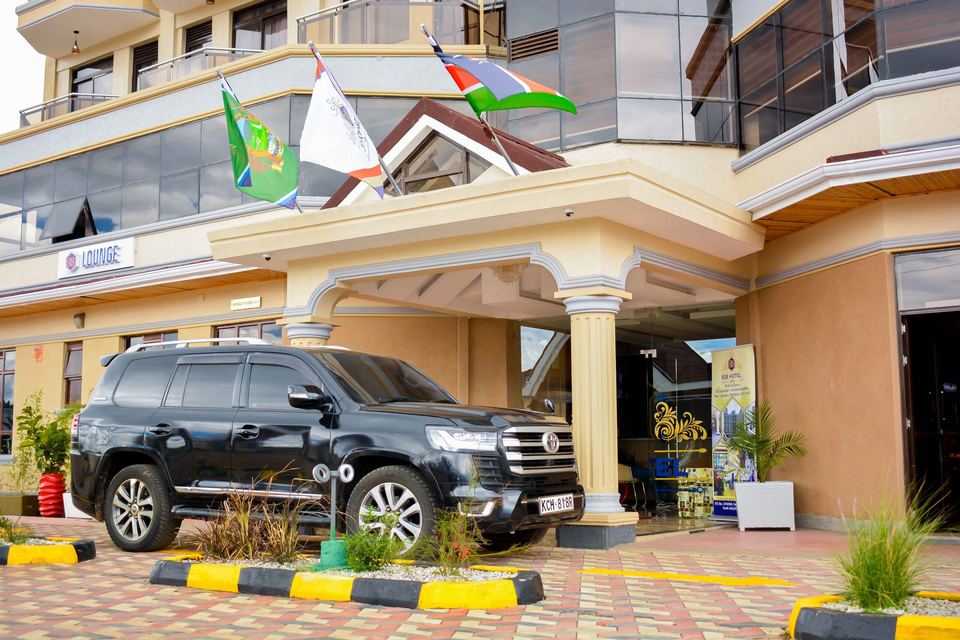 The hotel entrance